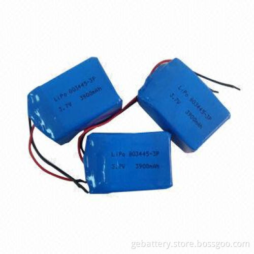 3.7V/3,900mAh Li-Po Battery Packs, 2C Burst Discharge Current